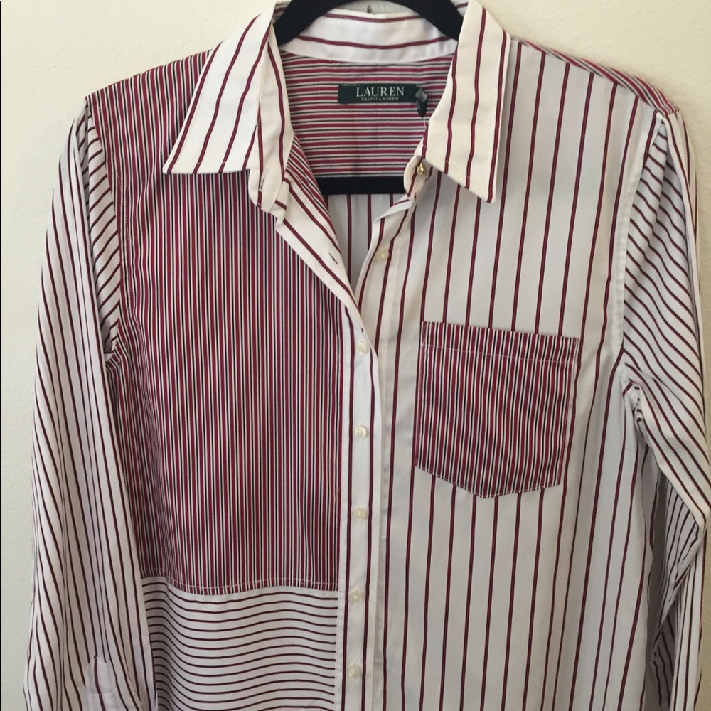 🆕LAUREN RALPH LAUREN STRIPED SHIRTDRESS🆕 - Picture 3 of 8